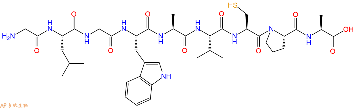 专肽生物产品H2N-Gly-Leu-Gly-Trp-Ala-Val-Cys-Pro-Ala-OH