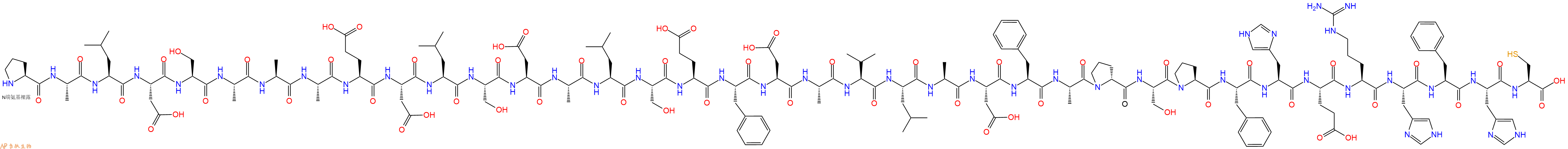 专肽生物产品H2N-Pro-Ala-Leu-Asp-Ser-Ala-Ala-Ala-Glu-Asp-Leu-Ser-Asp-Ala-Leu-Ser-Glu-Phe-Asp-Ala-Val-Leu-Ala-Asp-Phe-Ala-DPro-Ser-Pro-Phe-His-Glu-Arg-His-Phe-His-Cys-OH