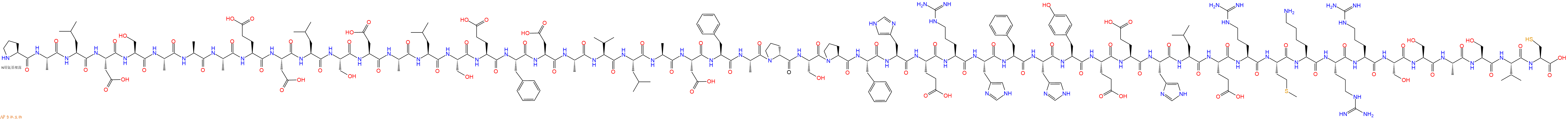 专肽生物产品H2N-Pro-Ala-Leu-Asp-Ser-Ala-Ala-Ala-Glu-Asp-Leu-Ser-Asp-Ala-Leu-Ser-Glu-Phe-Asp-Ala-Val-Leu-Ala-Asp-Phe-Ala-DPro-Ser-Pro-Phe-His-Glu-Arg-His-Phe-His-Tyr-Glu-Glu-His-Leu-Glu-Arg-Met-Lys-Arg-Arg-Ser-Ser-Ala-Ser-Val-Cys-OH