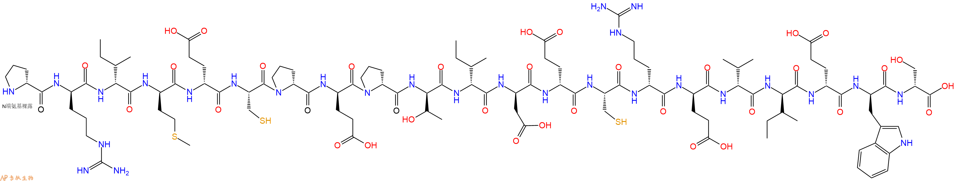专肽生物产品H2N-DPro-DArg-DIle-DMet-DGlu-Cys-DPro-DGlu-DPro-DThr-DIle-DAsp-DGlu-Cys-DArg-DGlu-DVal-DIle-DGlu-DTrp-DSer-OH