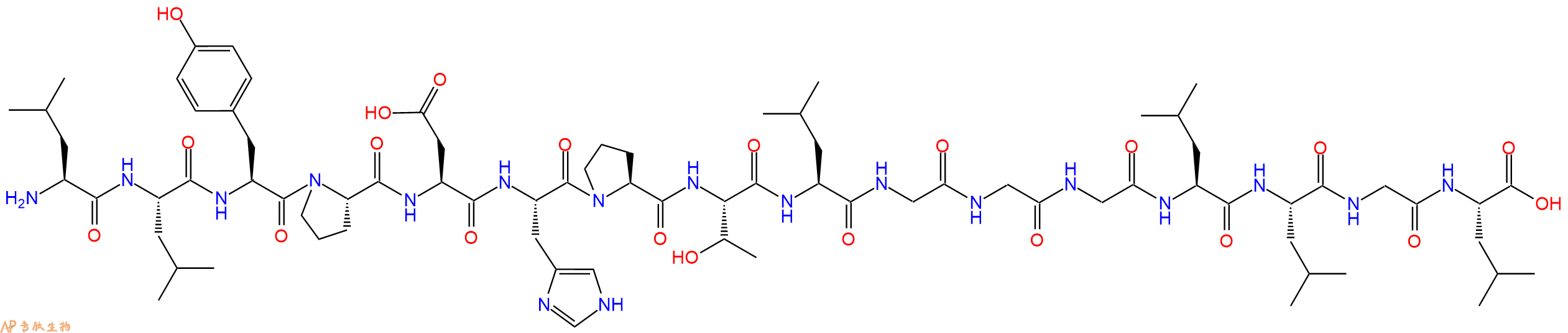 专肽生物产品H2N-Leu-Leu-Tyr-Pro-Asp-His-Pro-Thr-Leu-Gly-Gly-Gly-Leu-Leu-Gly-Leu-OH