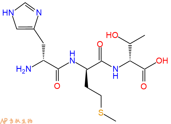 专肽生物产品H2N-DHis-DMet-DThr-OH
