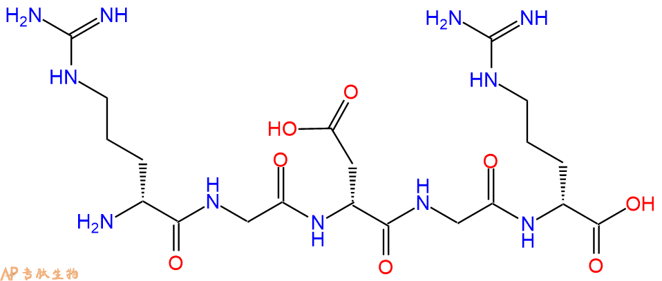 专肽生物产品H2N-DArg-Gly-DAsp-Gly-DArg-OH