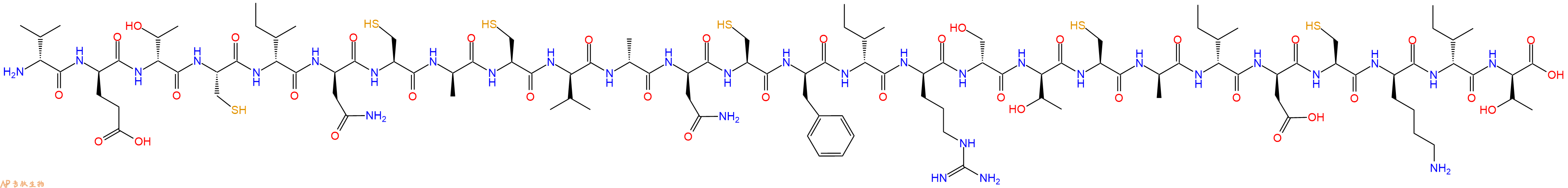 专肽生物产品H2N-DVal-DGlu-DThr-Cys-DIle-DAsn-Cys-DAla-Cys-DVal-DAla-DAsn-Cys-DPhe-DIle-DArg-DSer-DThr-Cys-DAla-DIle-DAsp-Cys-DLys-DIle-DThr-OH
