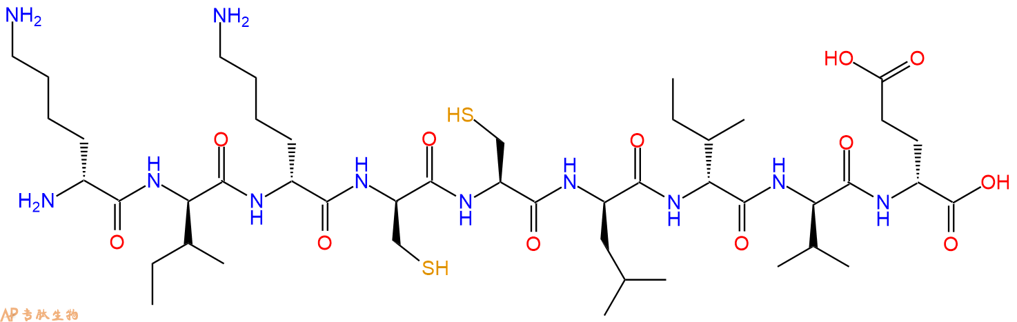 专肽生物产品H2N-DLys-DIle-DLys-DCys-Cys-DLeu-DIle-DVal-DGlu-OH