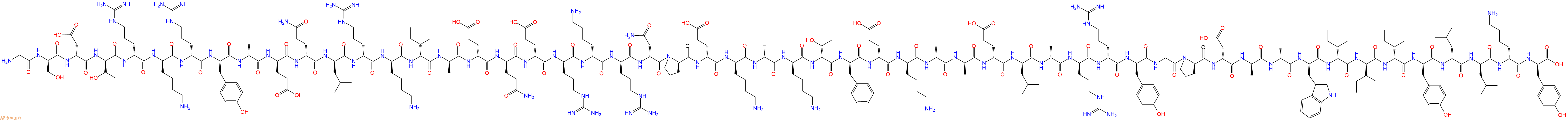 专肽生物产品H2N-Gly-DSer-DAsp-DThr-DArg-DLys-DArg-DTyr-DAla-DGlu-DGln-DLeu-DArg-DLys-DIle-DAla-DGlu-DGln-DGlu-DArg-DLys-DArg-DAsn-DPro-DGlu-DLys-DAla-DLys-DThr-DPhe-DGlu-DLys-DAla-DAla-DGlu-DLeu-DAla-DArg-DArg-DTyr-Gly-DPro-DAsp-DAla-DAla-DTrp-DIle-DIle-DIle-DTyr-DLeu