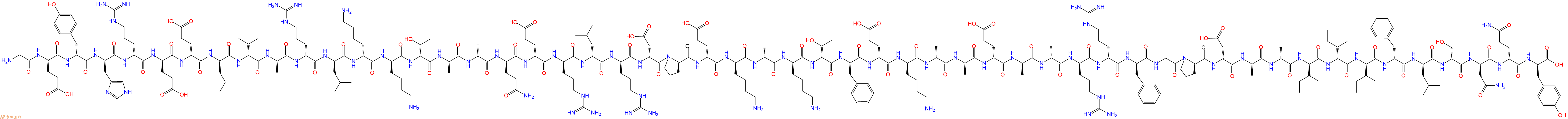 专肽生物产品H2N-Gly-DGlu-DTyr-DHis-DArg-DGlu-DGlu-DLeu-DVal-DAla-DArg-DLeu-DLys-DLys-DThr-DAla-DAla-DGln-DGlu-DArg-DLeu-DArg-DAsp-DPro-DGlu-DLys-DAla-DLys-DThr-DPhe-DGlu-DLys-DAla-DAla-DGlu-DAla-DAla-DArg-DArg-DPhe-Gly-DPro-DAsp-DAla-DAla-DIle-DIle-DIle-DPhe-DLeu-DSer