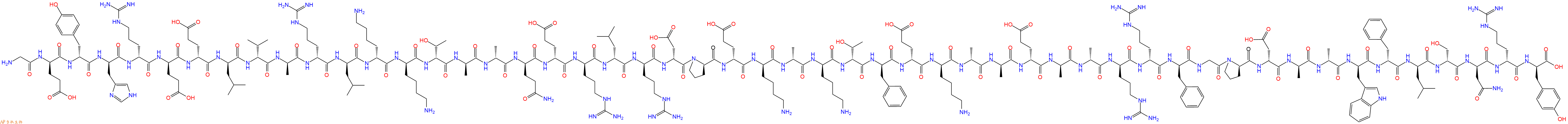 专肽生物产品H2N-Gly-DGlu-DTyr-DHis-DArg-DGlu-DGlu-DLeu-DVal-DAla-DArg-DLeu-DLys-DLys-DThr-DAla-DAla-DGln-DGlu-DArg-DLeu-DArg-DAsp-DPro-DGlu-DLys-DAla-DLys-DThr-DPhe-DGlu-DLys-DAla-DAla-DGlu-DAla-DAla-DArg-DArg-DPhe-Gly-DPro-DAsp-DAla-DAla-DTrp-DPhe-DLeu-DSer-DAsn-DArg