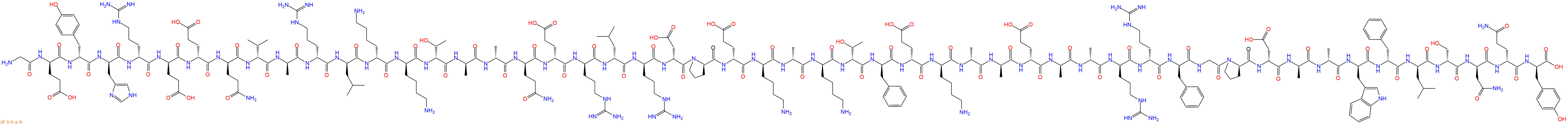 专肽生物产品H2N-Gly-DGlu-DTyr-DHis-DArg-DGlu-DGlu-DGln-DVal-DAla-DArg-DLeu-DLys-DLys-DThr-DAla-DAla-DGln-DGlu-DArg-DLeu-DArg-DAsp-DPro-DGlu-DLys-DAla-DLys-DThr-DPhe-DGlu-DLys-DAla-DAla-DGlu-DAla-DAla-DArg-DArg-DPhe-Gly-DPro-DAsp-DAla-DAla-DTrp-DPhe-DLeu-DSer-DAsn-DGln
