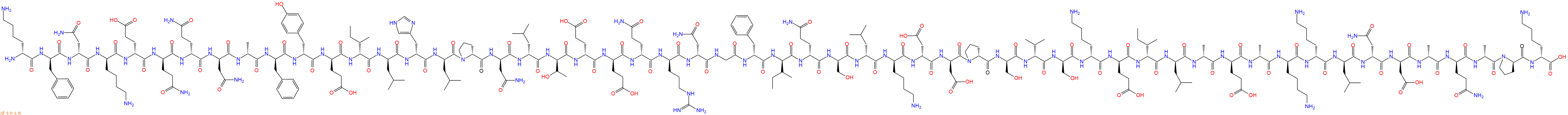 专肽生物产品H2N-DLys-DPhe-DAsn-DLys-DGlu-DGln-DGln-DAsn-DAla-DPhe-DTyr-DGlu-DIle-DLeu-DHis-DLeu-DPro-DAsn-DLeu-DThr-DGlu-DGlu-DGln-DArg-DAsn-Gly-DPhe-DIle-DGln-DSer-DLeu-DLys-DAsp-DAsp-DPro-DSer-DVal-DSer-DLys-DGlu-DIle-DLeu-DAla-DGlu-DAla-DLys-DLys-DLeu-DAsn-DAsp-DAl