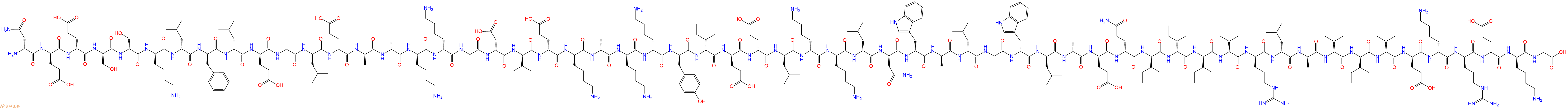 专肽生物产品H2N-DAsn-DGlu-DGlu-DSer-DSer-DLys-DLeu-DPhe-DLeu-DGlu-DAla-DLeu-DGlu-DAla-DAla-DLys-DLys-Gly-DAsp-DVal-DGlu-DLys-DAla-DLys-DLys-DTyr-DIle-DGlu-DGlu-DLeu-DLys-DLys-DLeu-DAsn-DTrp-DAla-DLeu-Gly-DTrp-DLeu-DAla-DGlu-DGln-DIle-DIle-DIle-DVal-DArg-DLeu-DAla-DIle