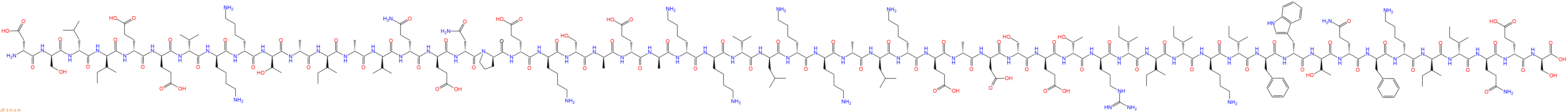 专肽生物产品H2N-DAsp-DSer-DLeu-DIle-DGlu-DGlu-DVal-DLys-DLys-DThr-DAla-DIle-DAla-DVal-DGln-DGlu-DAsn-DPro-DGlu-DLys-DSer-DAla-DGlu-DAla-DLys-DLys-DVal-DLeu-DLys-DLys-DAla-DLeu-DLys-DGlu-DAla-DAsp-DSer-DGlu-DThr-DArg-DIle-DIle-DIle-DLys-DIle-DPhe-DTrp-DThr-DGln-DPhe-DL