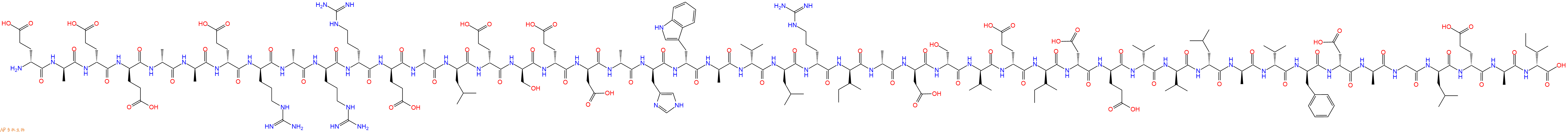 专肽生物产品H2N-DGlu-DAla-DGlu-DGlu-DAla-DAla-DGlu-DArg-DAla-DArg-DArg-DGlu-DAla-DLeu-DGlu-DSer-DGlu-DAsp-DAla-DHis-DTrp-DAla-DVal-DLeu-DArg-DIle-DAla-DAsp-DSer-DVal-DGlu-DIle-DAsp-DGlu-DVal-DVal-DLeu-DAla-DVal-DPhe-DAsp-DAla-Gly-DLeu-DGlu-DAla-DIle-OH