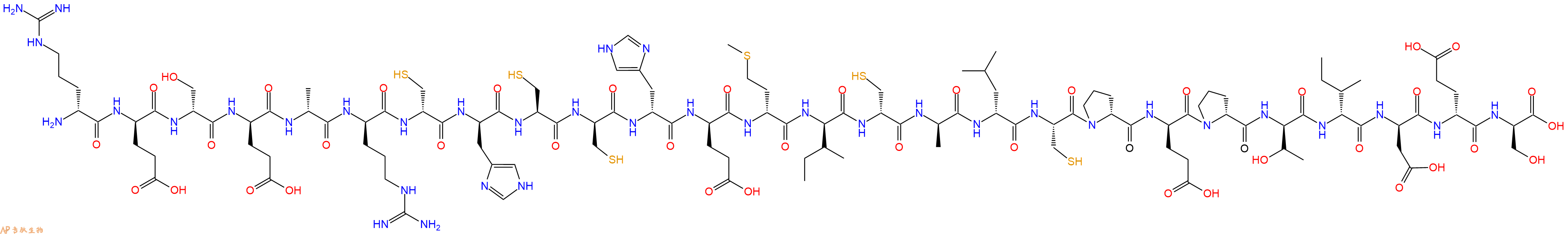 专肽生物产品H2N-DArg-DGlu-DSer-DGlu-DAla-DArg-DCys-DHis-Cys-DCys-DHis-DGlu-DMet-DIle-DCys-DAla-DLeu-Cys-DPro-DGlu-DPro-DThr-DIle-DAsp-DGlu-DSer-OH