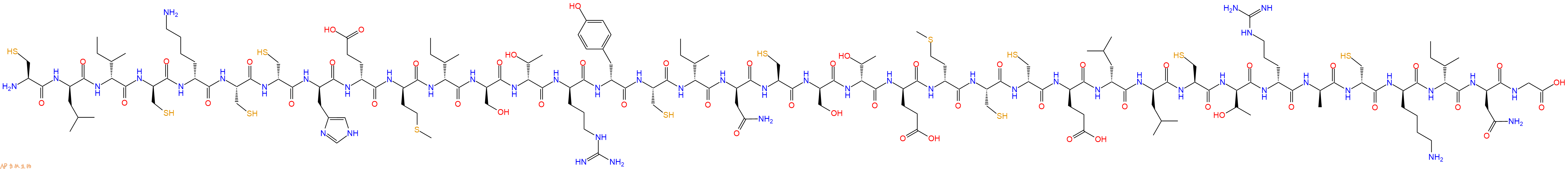 专肽生物产品H2N-Cys-DLeu-DIle-DCys-DLys-Cys-DCys-DHis-DGlu-DMet-DIle-DSer-DThr-DArg-DTyr-Cys-DIle-DAsn-Cys-DSer-DThr-DGlu-DMet-Cys-DCys-DGlu-DLeu-DLeu-Cys-DThr-DArg-DAla-DCys-DLys-DIle-DAsn-Gly-OH
