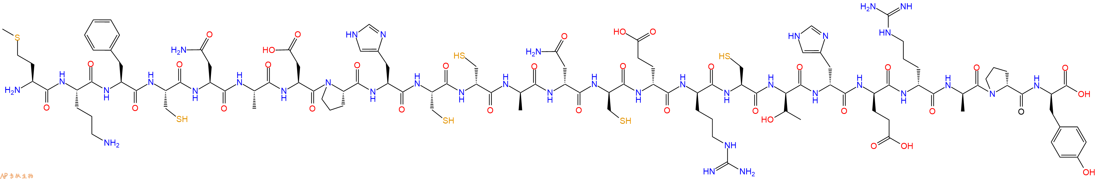 专肽生物产品H2N-Met-Orn-Phe-Cys-Asn-Ala-Asp-Pro-His-Cys-DCys-DAla-DAsn-DCys-DGlu-DArg-Cys-DThr-DHis-DGlu-DArg-DAla-DPro-DTyr-OH