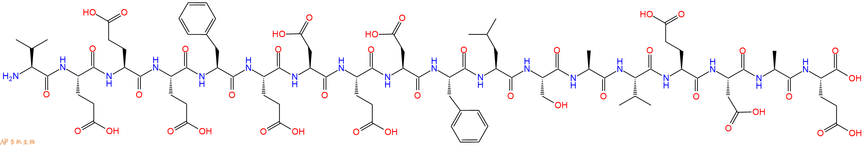 专肽生物产品H2N-Val-Glu-Glu-Glu-Phe-Glu-Asp-Glu-Asp-Phe-Leu-Ser-Ala-Val-Glu-Asp-Ala-Glu-OH