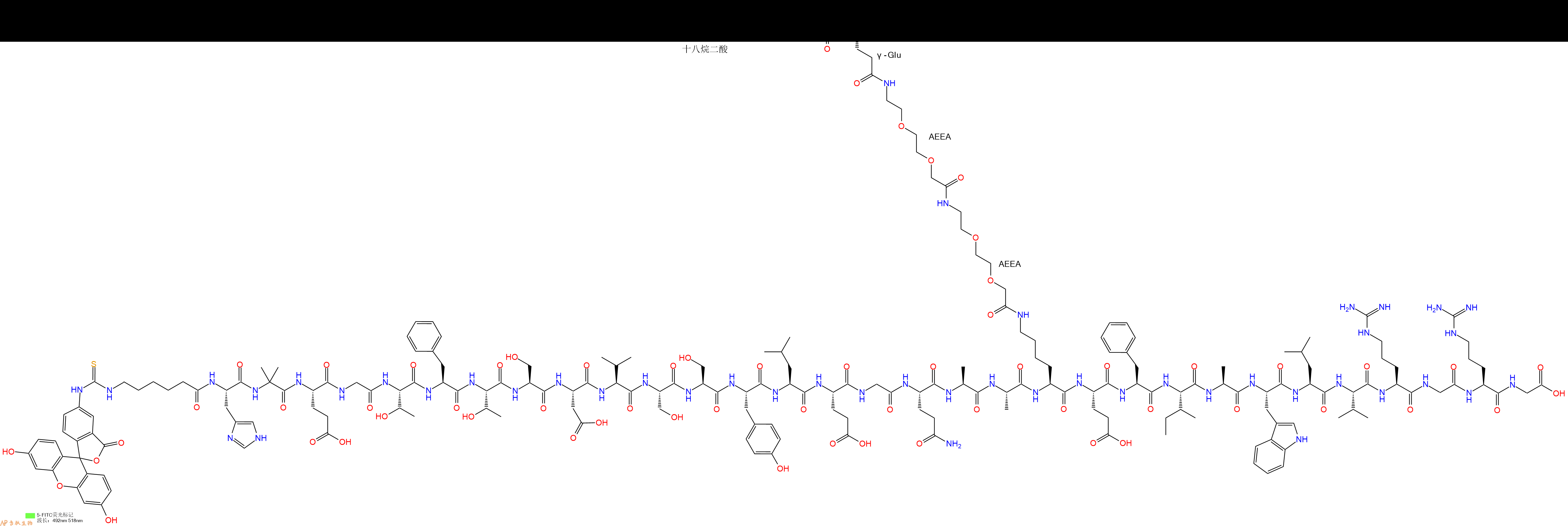 专肽生物产品Semaglutide, FITC labeled