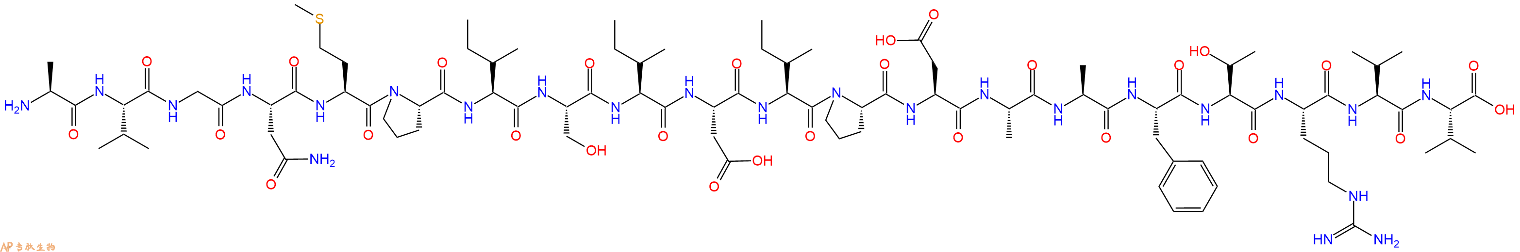 专肽生物产品H2N-Ala-Val-Gly-Asn-Met-Pro-Ile-Ser-Ile-Asp-Ile-Pro-Asp-Ala-Ala-Phe-Thr-Arg-Val-Val-OH