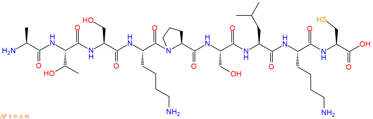 专肽生物产品H2N-Ala-Thr-Ser-Lys-Pro-Ser-Leu-Lys-Cys-OH