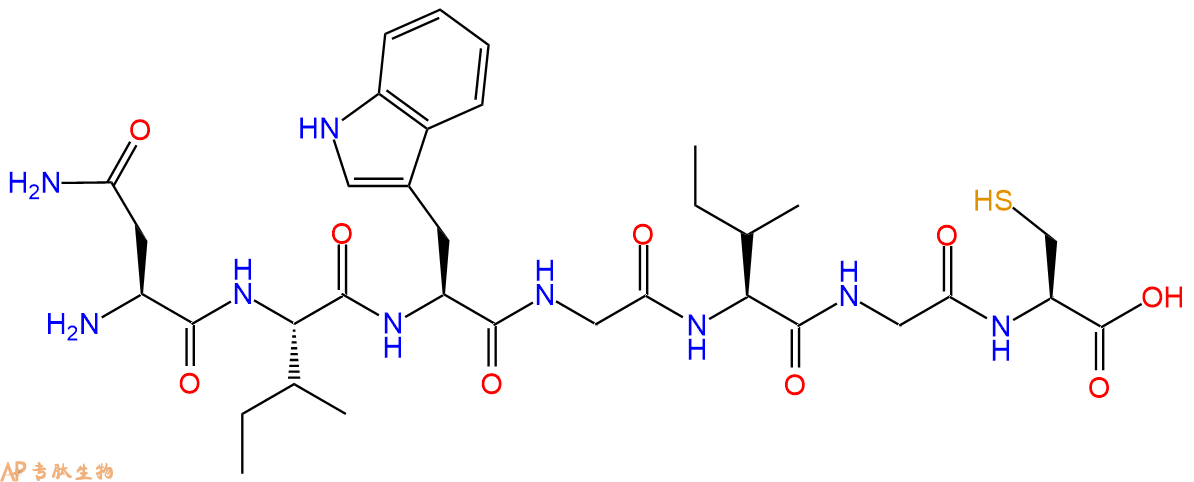 专肽生物产品H2N-Asn-Ile-Trp-Gly-Ile-Gly-Cys-OH