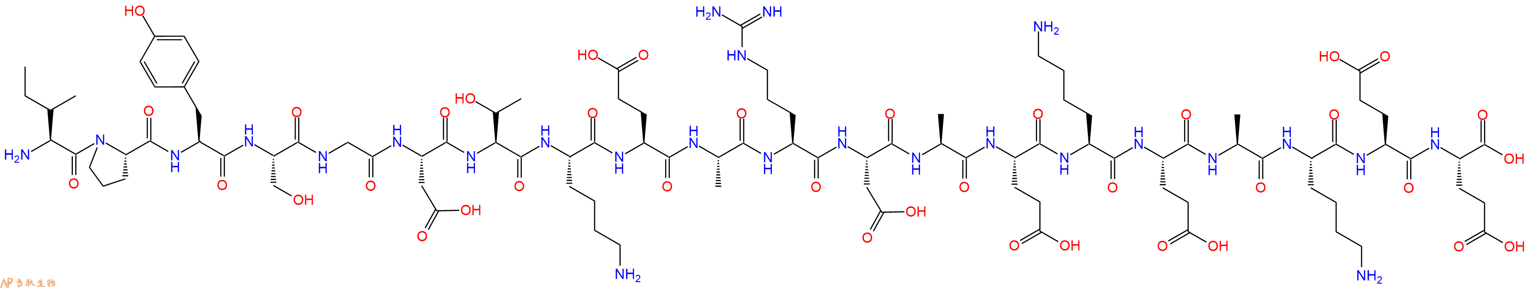 专肽生物产品H2N-Ile-Pro-Tyr-Ser-Gly-Asp-Thr-Lys-Glu-Ala-Arg-Asp-Ala-Glu-Lys-Glu-Ala-Lys-Glu-Glu-OH
