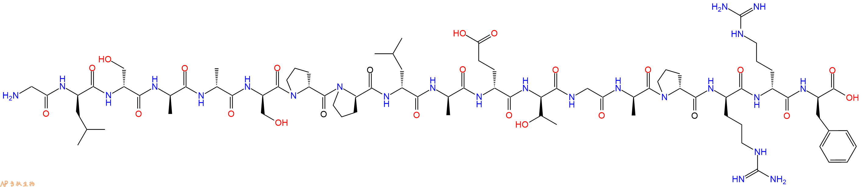 专肽生物产品H2N-Gly-DLeu-DSer-DAla-DAla-DSer-DPro-DPro-DLeu-DAla-DGlu-DThr-Gly-DAla-DPro-DArg-DArg-DPhe-OH