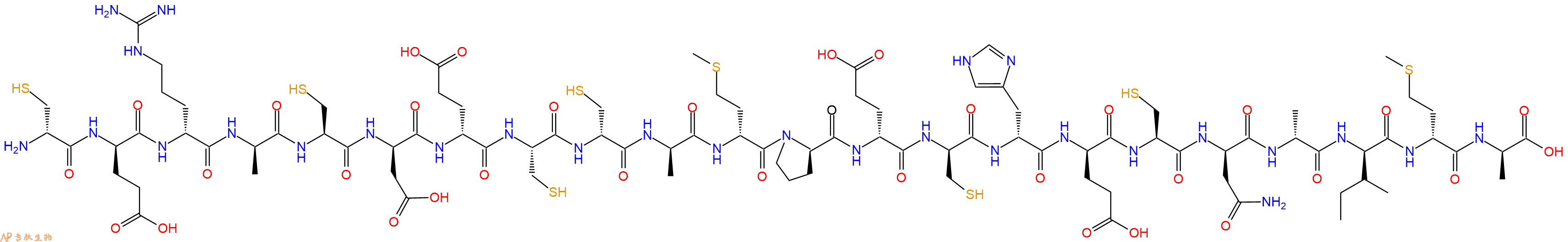 专肽生物产品H2N-DCys-DGlu-DArg-DAla-Cys-DAsp-DGlu-Cys-DCys-DAla-DMet-DPro-DGlu-DCys-DHis-DGlu-Cys-DAsn-DAla-DIle-DMet-DAla-OH