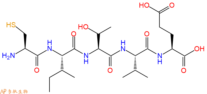 专肽生物产品H2N-Cys-Ile-Thr-Val-Glu-OH