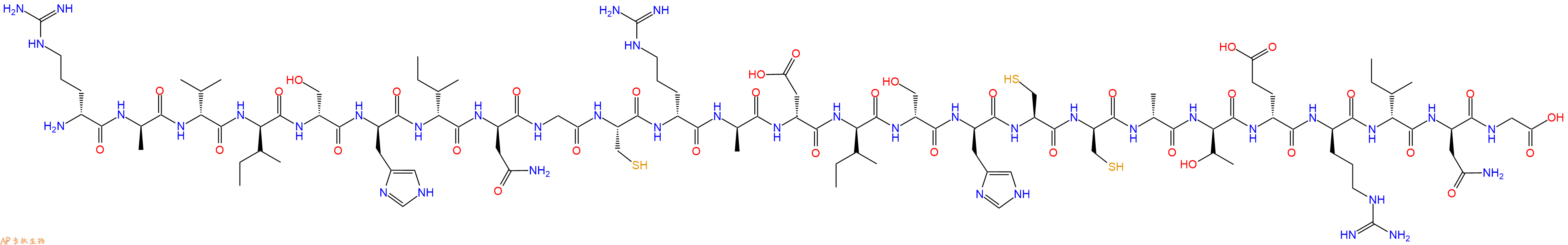 专肽生物产品H2N-DArg-DAla-DVal-DIle-DSer-DHis-DIle-DAsn-Gly-Cys-DArg-DAla-DAsp-DIle-DSer-DHis-Cys-DCys-DAla-DThr-DGlu-DArg-DIle-DAsn-Gly-OH