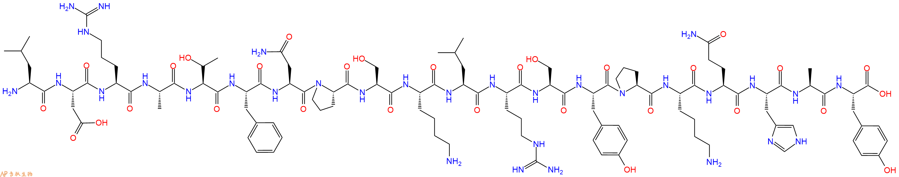 专肽生物产品H2N-Leu-Asp-Arg-Ala-Thr-Phe-Asn-Pro-Ser-Lys-Leu-Arg-Ser-Tyr-Pro-Lys-Gln-His-Ala-Tyr-OH