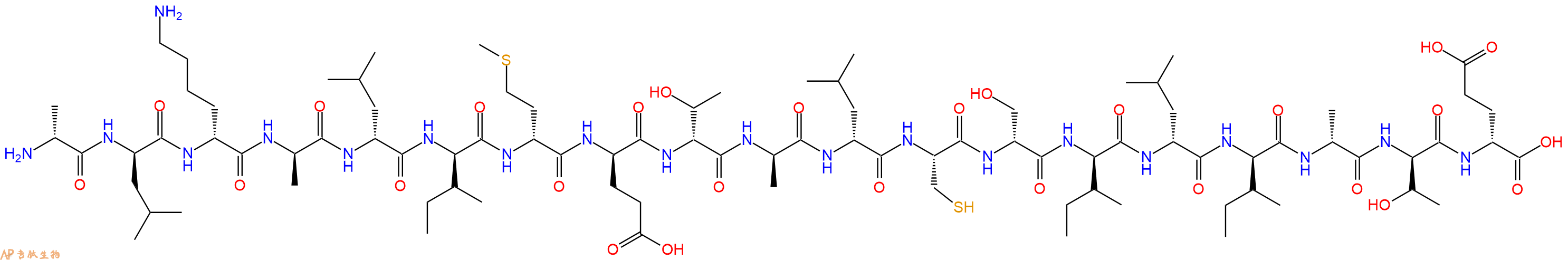 专肽生物产品H2N-DAla-DLeu-DLys-DAla-DLeu-DIle-DMet-DGlu-DThr-DAla-DLeu-Cys-DSer-DIle-DLeu-DIle-DAla-DThr-DGlu-OH