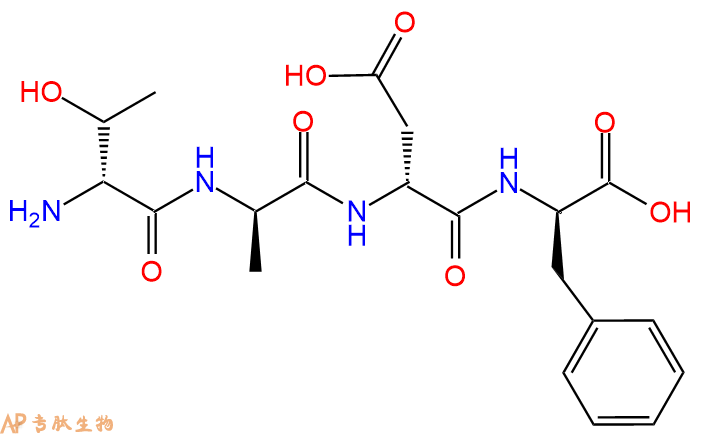 专肽生物产品H2N-DThr-DAla-DAsp-DPhe-OH