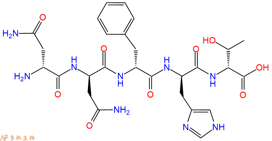 专肽生物产品H2N-DAsn-DAsn-DPhe-DHis-DThr-OH