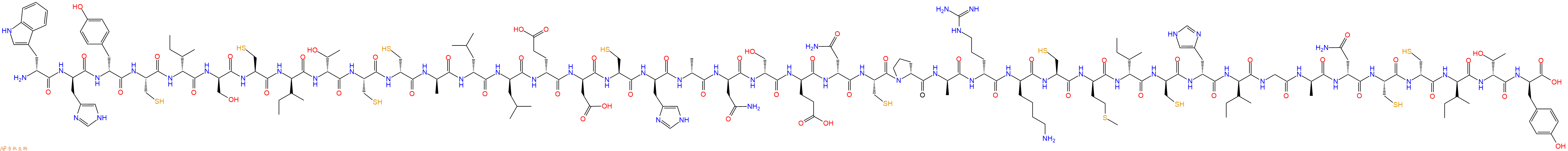 专肽生物产品H2N-DTrp-DHis-DTyr-Cys-DIle-DSer-Cys-DIle-DThr-Cys-DCys-DAla-DLeu-DLeu-DGlu-DAsp-Cys-DHis-DAla-DAsn-DSer-DGlu-DAsn-Cys-DPro-DAla-DArg-DLys-Cys-DMet-DIle-DCys-DHis-DIle-Gly-DAla-DAsn-Cys-DCys-DIle-DThr-DTyr-OH