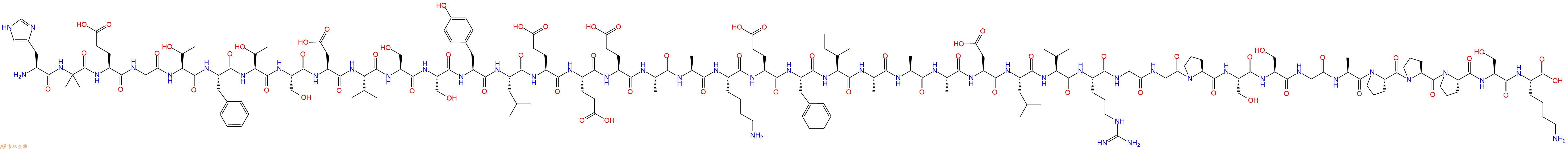 专肽生物产品H2N-His-Aib-Glu-Gly-Thr-Phe-Thr-Ser-Asp-Val-Ser-Ser-Tyr-Leu-Glu-Glu-Glu-Ala-Ala-Lys-Glu-Phe-Ile-Ala-Ala-Ala-Asp-Leu-Val-Arg-Gly-Gly-Pro-Ser-Ser-Gly-Ala-Pro-Pro-Pro-Ser-Lys-OH