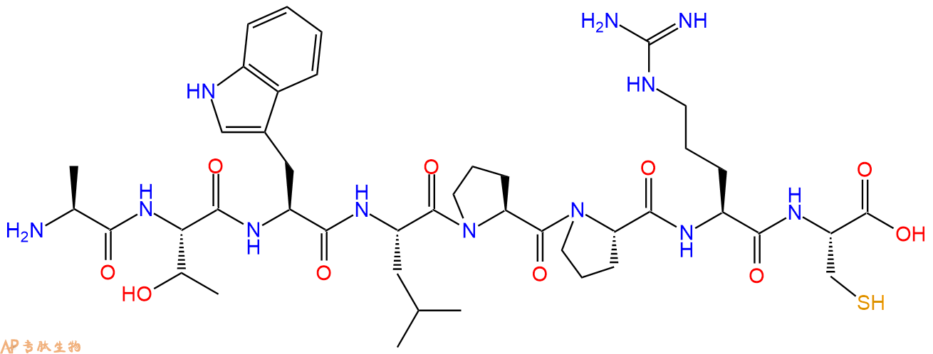专肽生物产品H2N-Ala-Thr-Trp-Leu-Pro-Pro-Arg-Cys-OH
