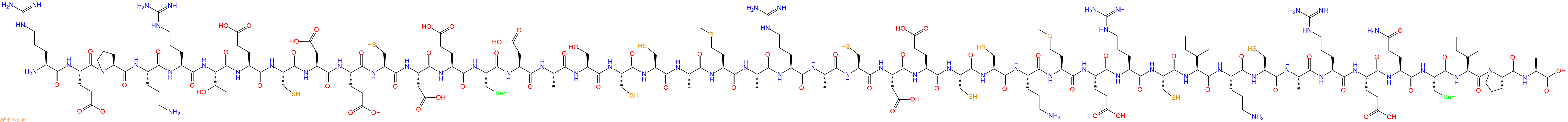 专肽生物产品H2N-Arg-Glu-Pro-Orn-Arg-Thr-Glu-Cys-Asp-Glu-Cys-Asp-Glu-Sec-Asp-Ala-Ser-Cys-Cys-Ala-Met-Ala-Arg-Ala-Cys-Asp-Glu-Cys-Cys-Orn-Met-Glu-Arg-Cys-Ile-Orn-Cys-Ala-Arg-Glu-Gln-Sec-Ile-Pro-Ala-OH
