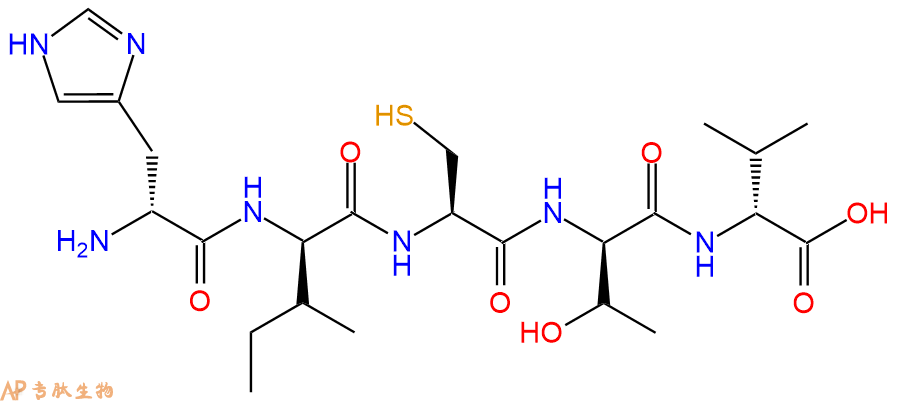 专肽生物产品H2N-DHis-DIle-Cys-DThr-DVal-OH