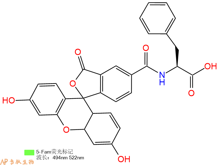 专肽生物产品5FAM-Phe-OH