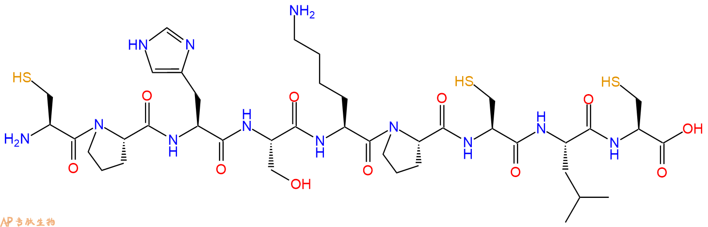 专肽生物产品H2N-Cys-Pro-His-Ser-Lys-Pro-Cys-Leu-Cys-OH