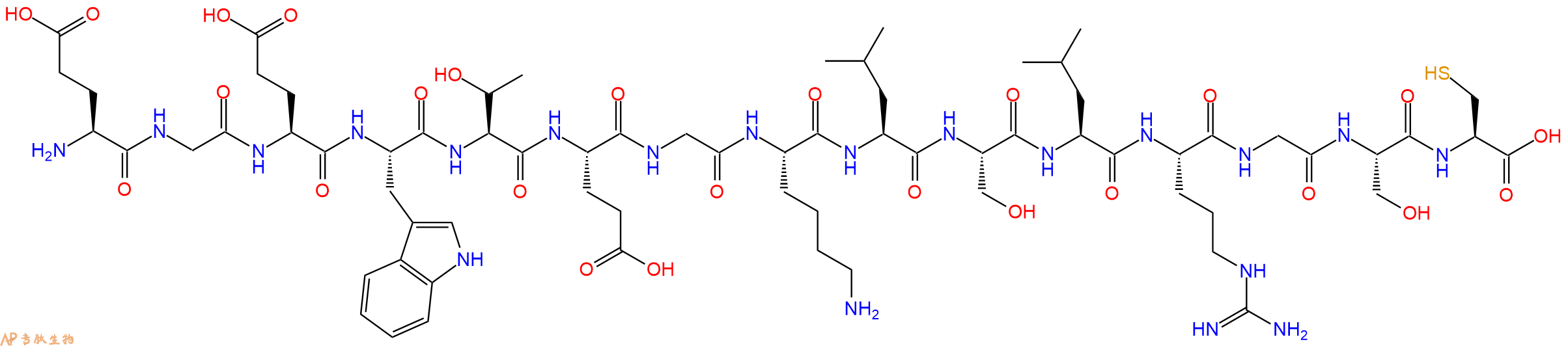 专肽生物产品H2N-Glu-Gly-Glu-Trp-Thr-Glu-Gly-Lys-Leu-Ser-Leu-Arg-Gly-Ser-Cys-OH