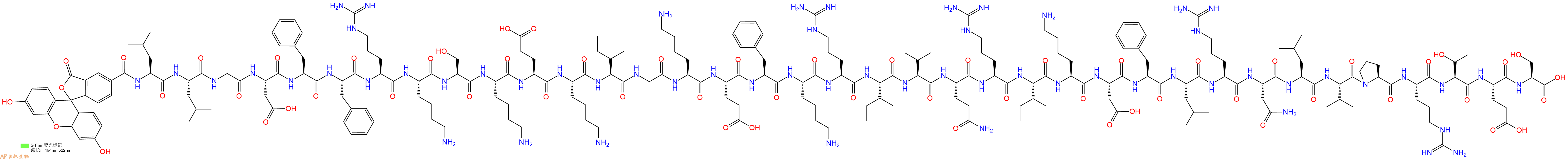 专肽生物产品LL-37, FAM labeled