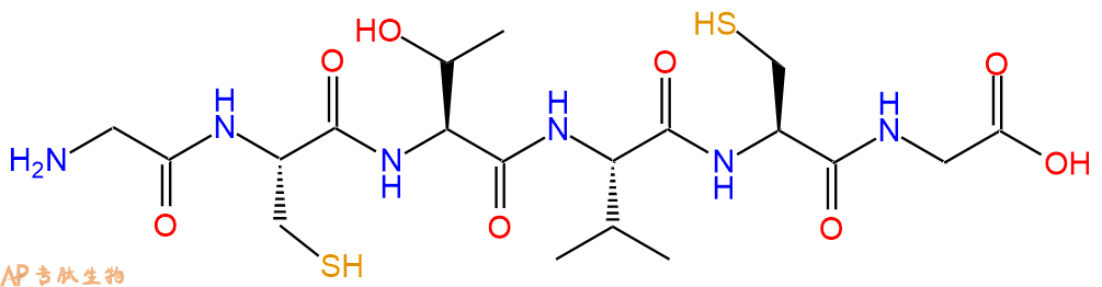 专肽生物产品H2N-Gly-Cys-Thr-Val-Cys-Gly-OH