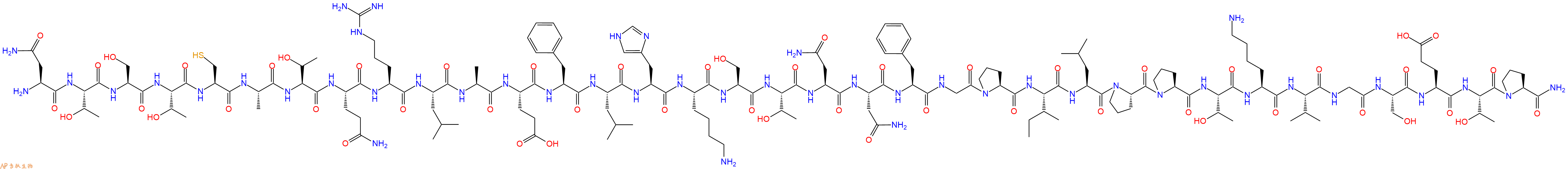 专肽生物产品H2N-Asn-Thr-Ser-Thr-Cys-Ala-Thr-Gln-Arg-Leu-Ala-Glu-Phe-Leu-His-Lys-Ser-Thr-Asn-Asn-Phe-Gly-Pro-Ile-Leu-Pro-Pro-Thr-Lys-Val-Gly-Ser-Glu-Thr-Pro-CONH2