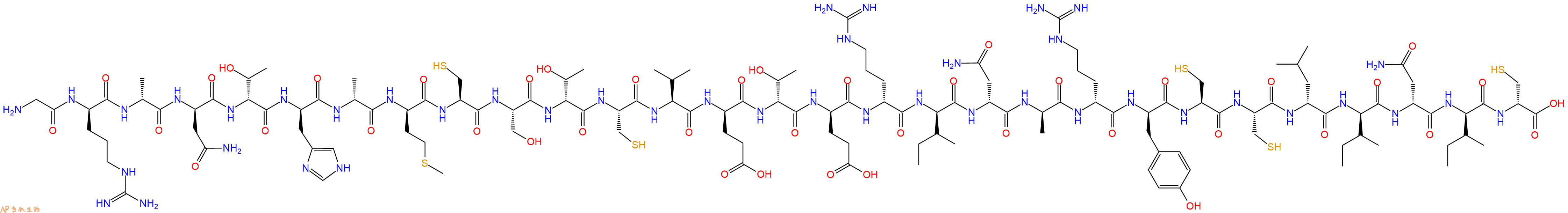 专肽生物产品H2N-Gly-DArg-DAla-DAsn-DThr-DHis-DAla-DMet-Cys-Ser-DThr-Cys-Val-DGlu-DThr-DGlu-DArg-DIle-DAsn-DAla-DArg-DTyr-Cys-Cys-DLeu-DIle-DAsn-DIle-DCys-OH