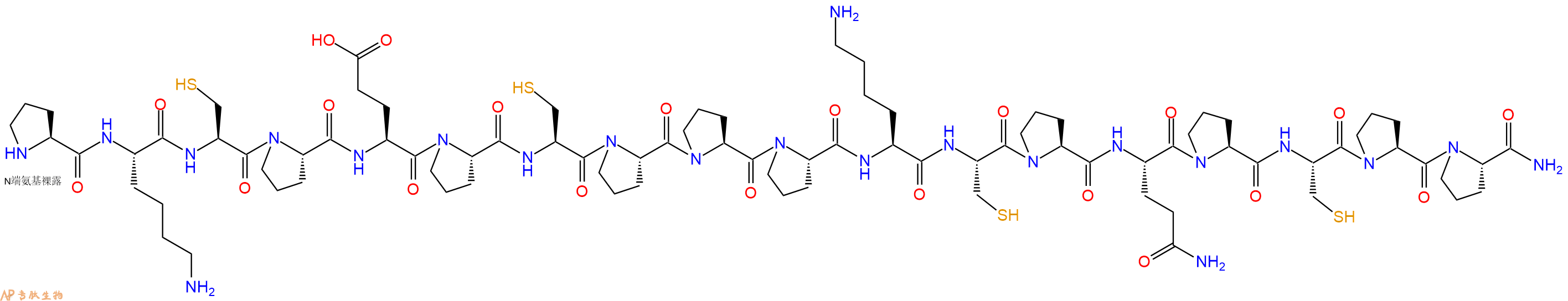专肽生物产品H2N-Pro-Lys-Cys-Pro-Glu-Pro-Cys-Pro-Pro-Pro-Lys-Cys-Pro-Gln-Pro-Cys-Pro-Pro-CONH2