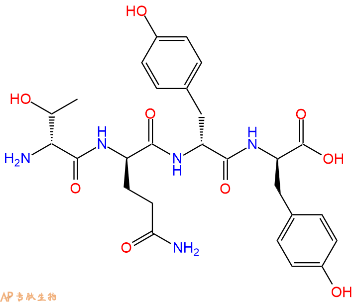 专肽生物产品H2N-DThr-DGln-DTyr-DTyr-OH