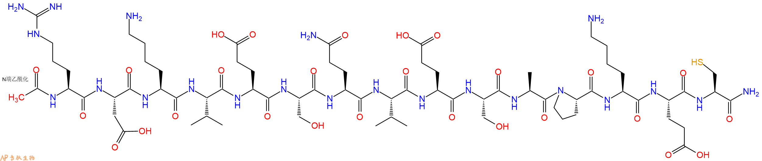 专肽生物产品Ac-Arg-Asp-Lys-Val-Glu-Ser-Gln-Val-Glu-Ser-Ala-Pro-Lys-Glu-Cys-CONH2