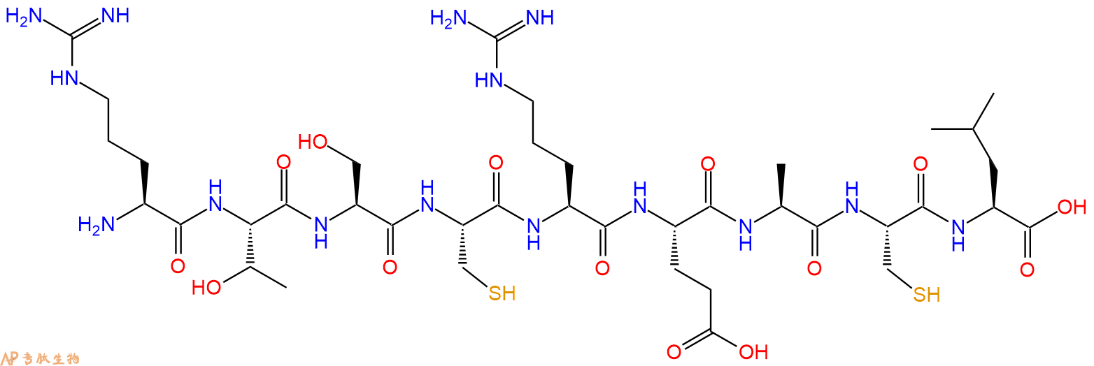 专肽生物产品H2N-Arg-Thr-Ser-Cys-Arg-Glu-Ala-Cys-Leu-OH